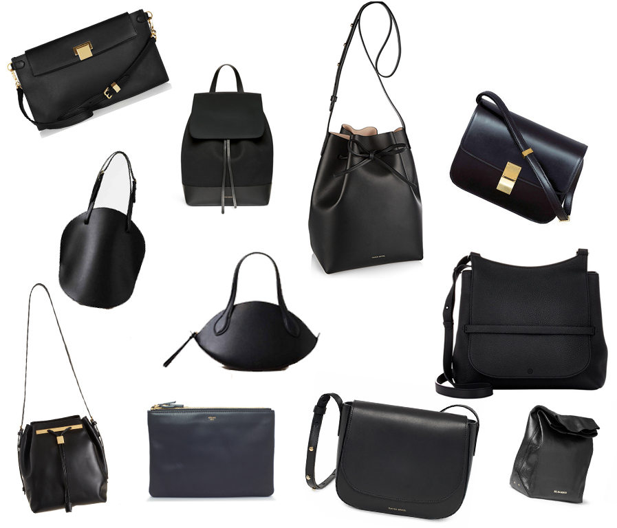ebay black leather bags