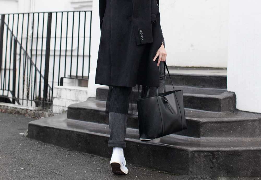 Charlie wears Weekday, Carine Roitfeld x Uniqlo, Kara